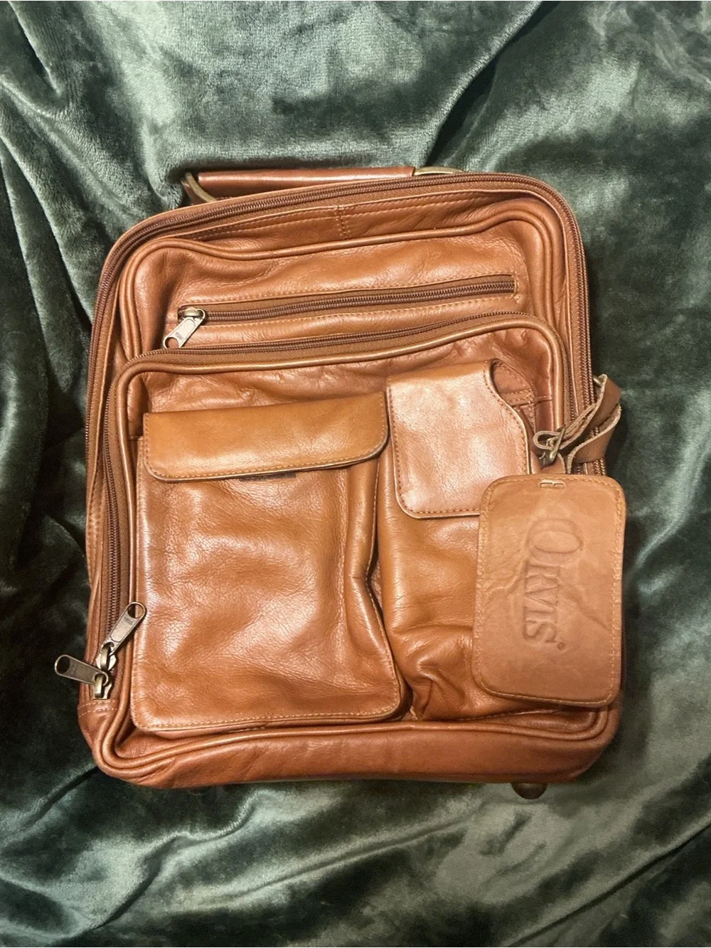 Vintage Orvis tan leather bag